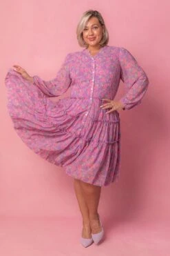 Lydia Dress In Pink Floral -Fashion Clothing Store lydia Studio Easter24 1 518565