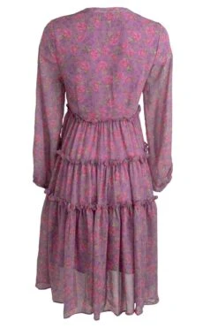 Lydia Dress In Pink Floral -Fashion Clothing Store lydia pinkrose back 725489