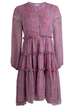 Lydia Dress In Pink Floral -Fashion Clothing Store lydia pinkrose front 461208
