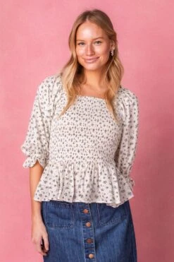 Madeline Top In Blue -Fashion Clothing Store madelinetop studio 09 946578