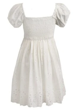 Mini Marigold Dress In White Eyelet 15 Mini Marigold Dress In White Eyelet -Fashion Clothing Store marigold whiteEyelet mini back 708692