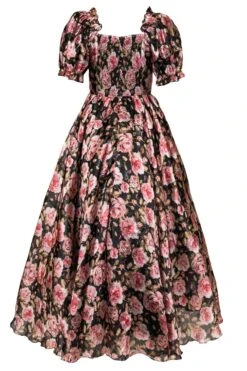 Melody Dress In Midnight Rose 19 Melody Dress In Midnight Rose -Fashion Clothing Store melodyblackfloral back 424795