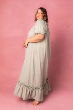 Petra Short Sleeve Night Dress In Green -Fashion Clothing Store petrashort studio 03 595871