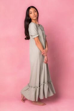 Petra Short Sleeve Night Dress In Green -Fashion Clothing Store petrashort studio 08 299501