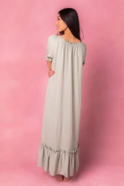 Petra Short Sleeve Night Dress In Green -Fashion Clothing Store petrashort studio 09 112625