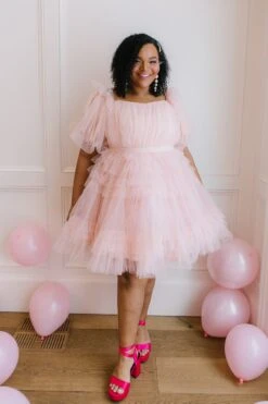 Pixie Dress In Blush -Fashion Clothing Store pixie blush 01 252110