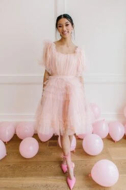 Pixie Dress In Blush -Fashion Clothing Store pixie blush 23 413606