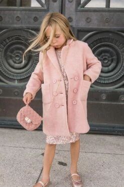 Mini Polly Coat In Pink - FINAL SALE -Fashion Clothing Store polly mini 5 255537