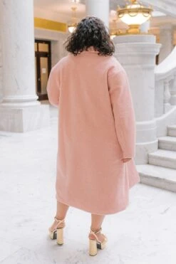 Polly Coat In Pink - FINAL SALE 29 Polly Coat In Pink - FINAL SALE -Fashion Clothing Store polly pink plus 07 893153