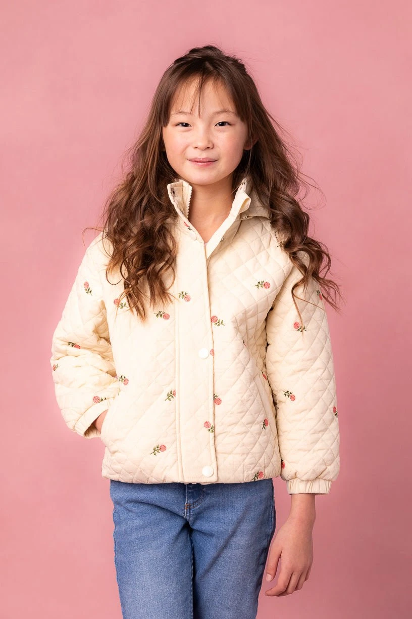 Mini Quilted Jacket In Delicate Zinnia 6 Mini Quilted Jacket In Delicate Zinnia - Image 6