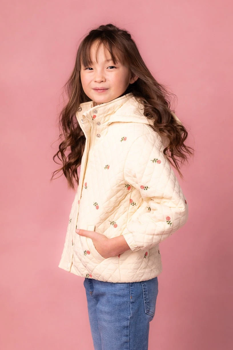 Mini Quilted Jacket In Delicate Zinnia 9 Mini Quilted Jacket In Delicate Zinnia - Image 9