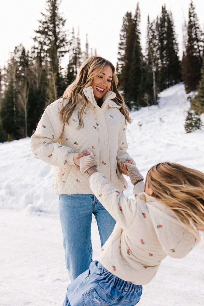 Mini Quilted Jacket In Delicate Zinnia 5 Mini Quilted Jacket In Delicate Zinnia - Image 5