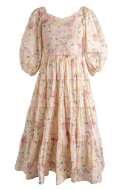 Roselyn Dress In Pastel Floral -Fashion Clothing Store roselyn front