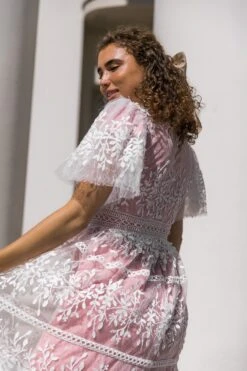 Sicily Dress With Flutter Sleeves In Pink - FINAL SALE 25 Sicily Dress With Flutter Sleeves In Pink - FINAL SALE -Fashion Clothing Store sicily flutter pink 1 a52d8859 e9d7 4868 a2e0 1e6c70f2fd8e 299785