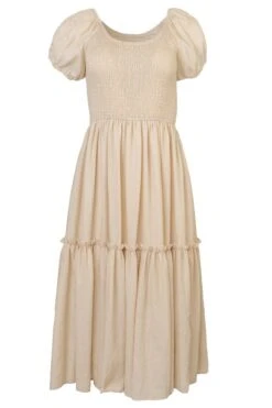 Sienna Dress In Cream - FINAL SALE -Fashion Clothing Store siennaCream.front 372444