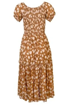 Sienna Dress In Brown Floral 17 Sienna Dress In Brown Floral -Fashion Clothing Store siennabrown ghost F23 3 314741