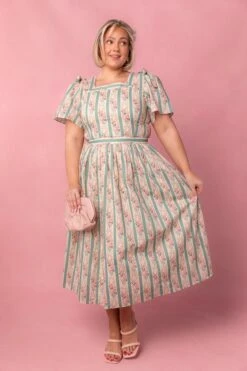 Sonnet Midi Dress In Vintage Rose -Fashion Clothing Store sonnet 07 932803