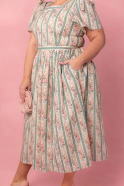 Sonnet Midi Dress In Vintage Rose -Fashion Clothing Store sonnet 08 344197