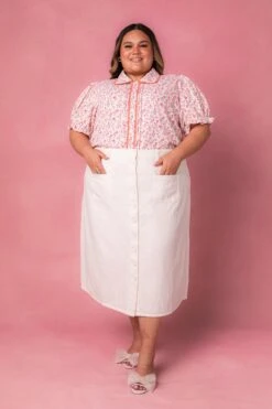 Sophia Blouse In Coral Floral -Fashion Clothing Store sophiacoral studio 09 518351