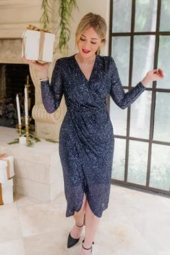 Starstruck Dress In Navy - FINAL SALE -Fashion Clothing Store starstruck navy 10 383082