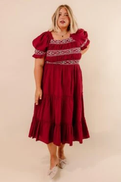 Liesl Midi Dress In Red - FINAL SALE -Fashion Clothing Store studio 001 966562