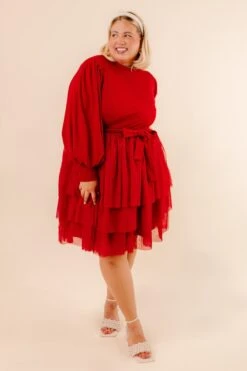 Short Cosette Dress In Red - FINAL SALE -Fashion Clothing Store studio 023 257159