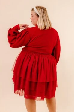 Short Cosette Dress In Red - FINAL SALE -Fashion Clothing Store studio 025 773769