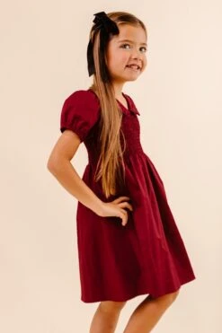 Mini Addie Dress In Wine - FINAL SALE -Fashion Clothing Store studio 076 239741