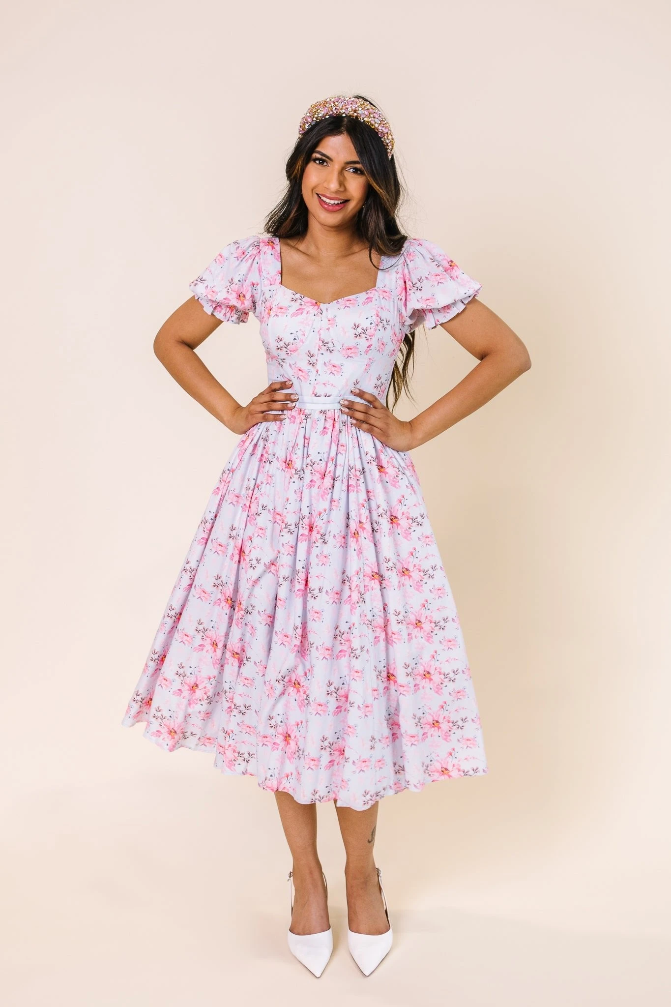 Ballerina Dress In Pink Blossom - FINAL SALE 5 Ballerina Dress In Pink Blossom - FINAL SALE - Image 5