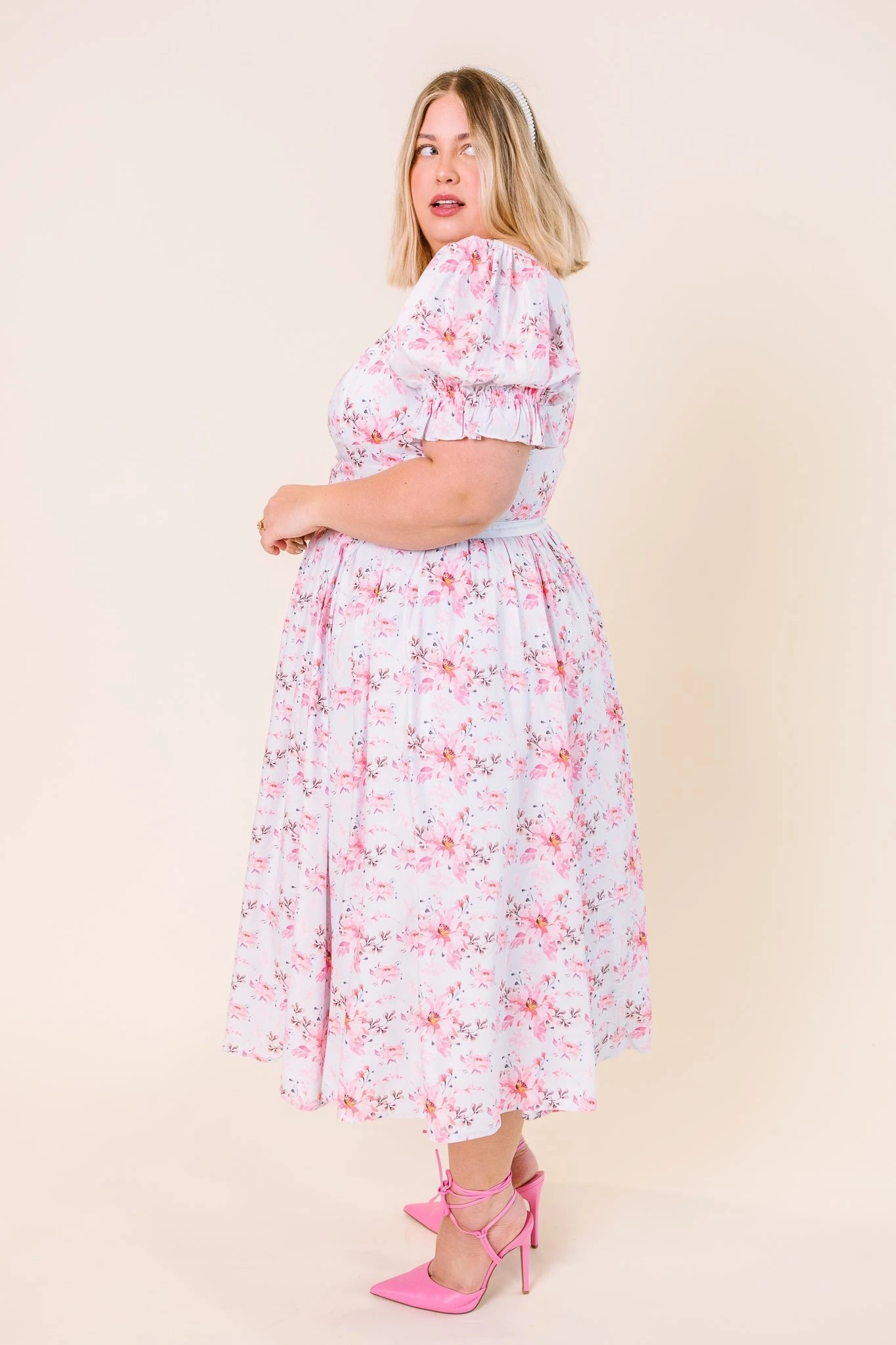 Ballerina Dress In Pink Blossom - FINAL SALE 2 Ballerina Dress In Pink Blossom - FINAL SALE - Image 2