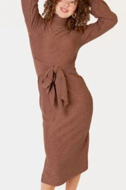 Jensen Dress In Mocha - FINAL SALE -Fashion Clothing Store studio f23 09 876079