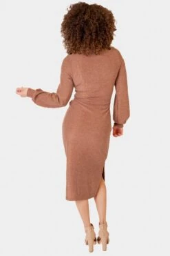 Jensen Dress In Mocha - FINAL SALE -Fashion Clothing Store studio f23 12 392349