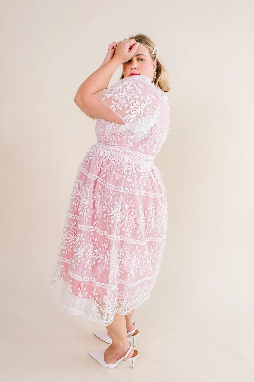 Sicily Dress With Flutter Sleeves In Pink - FINAL SALE 15 Sicily Dress With Flutter Sleeves In Pink - FINAL SALE - Image 15