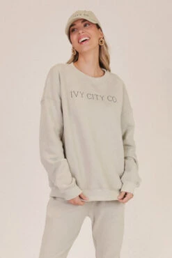 Ivy City Sweatshirt In Sage -Fashion Clothing Store sweats 44 359369