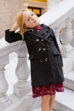 Mini Tabitha Coat In Black Suede - FINAL SALE -Fashion Clothing Store tabitha black mini 1 912035