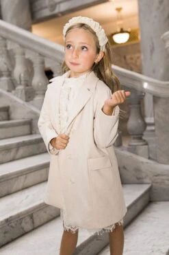 Mini Tabitha Coat In Cream Suede - FINAL SALE -Fashion Clothing Store tabitha cream mini 4 781930