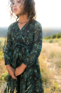 Mini Laney Dress In Green Watercolor - FINAL SALE -Fashion Clothing Store web FALL Lyla Laney 1976 374448