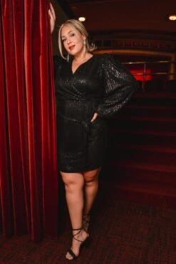 Jagger Dress In Black Sequin - FINAL SALE -Fashion Clothing Store web holiday2final 096 276353