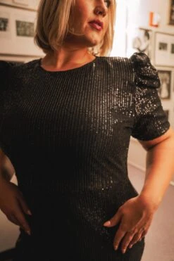 Starling Dress In Black Sequin -Fashion Clothing Store web holiday2final starling 14 460438