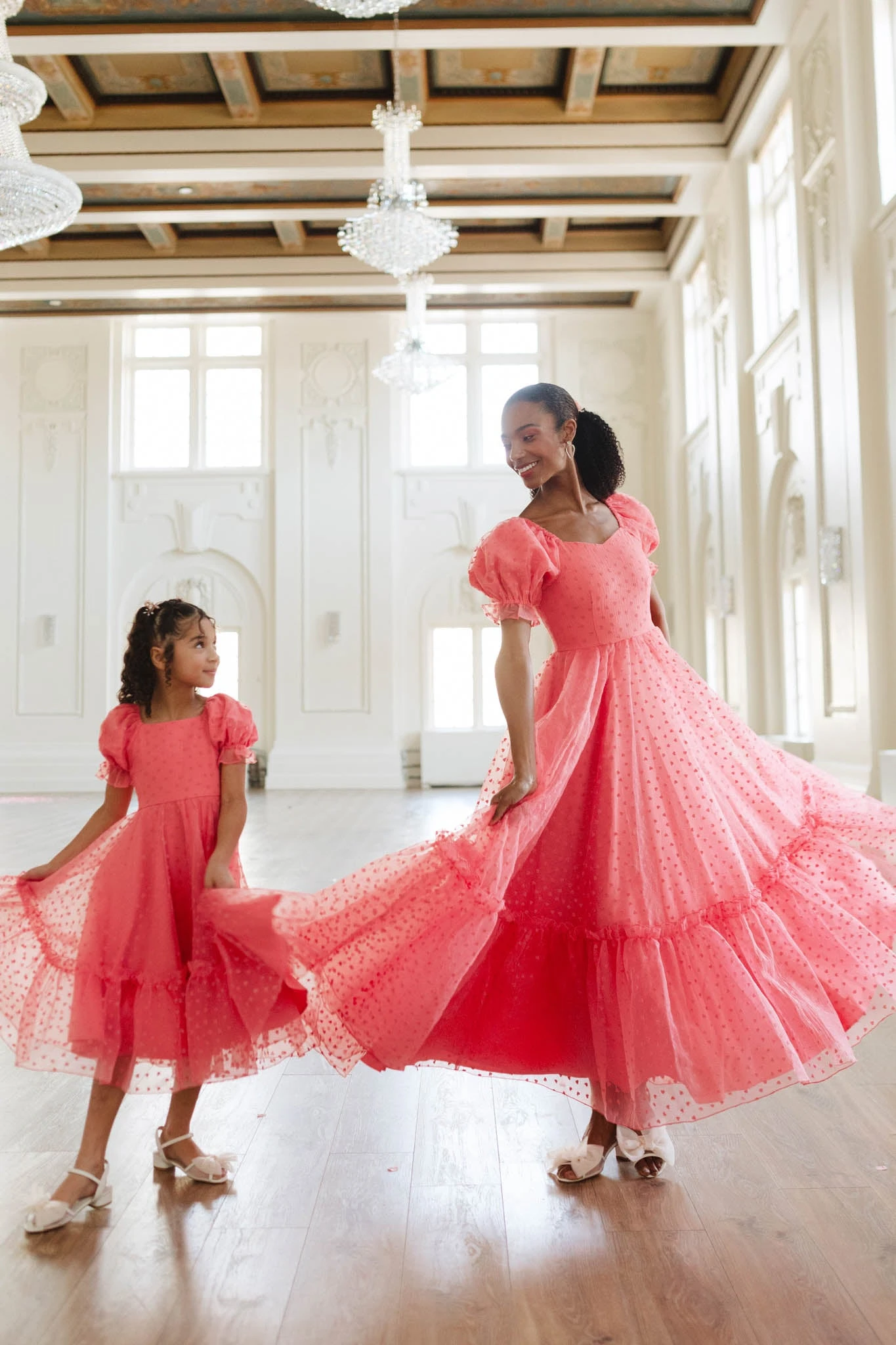 Wonderland Dress In Pink Hearts 5 Wonderland Dress In Pink Hearts - Image 5