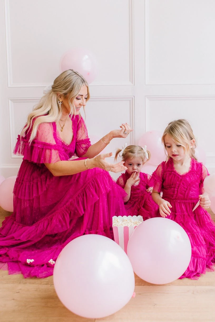 Whimsical Dress With Sweetheart-Neck In Fuchsia - FINAL SALE 13 Whimsical Dress With Sweetheart-Neck In Fuchsia - FINAL SALE - Image 13