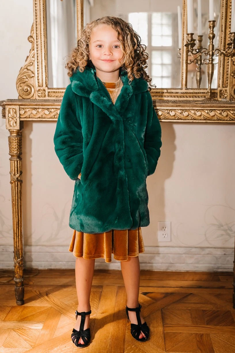 Mini Willa Coat In Green - FINAL SALE 1 Mini Willa Coat In Green - FINAL SALE
