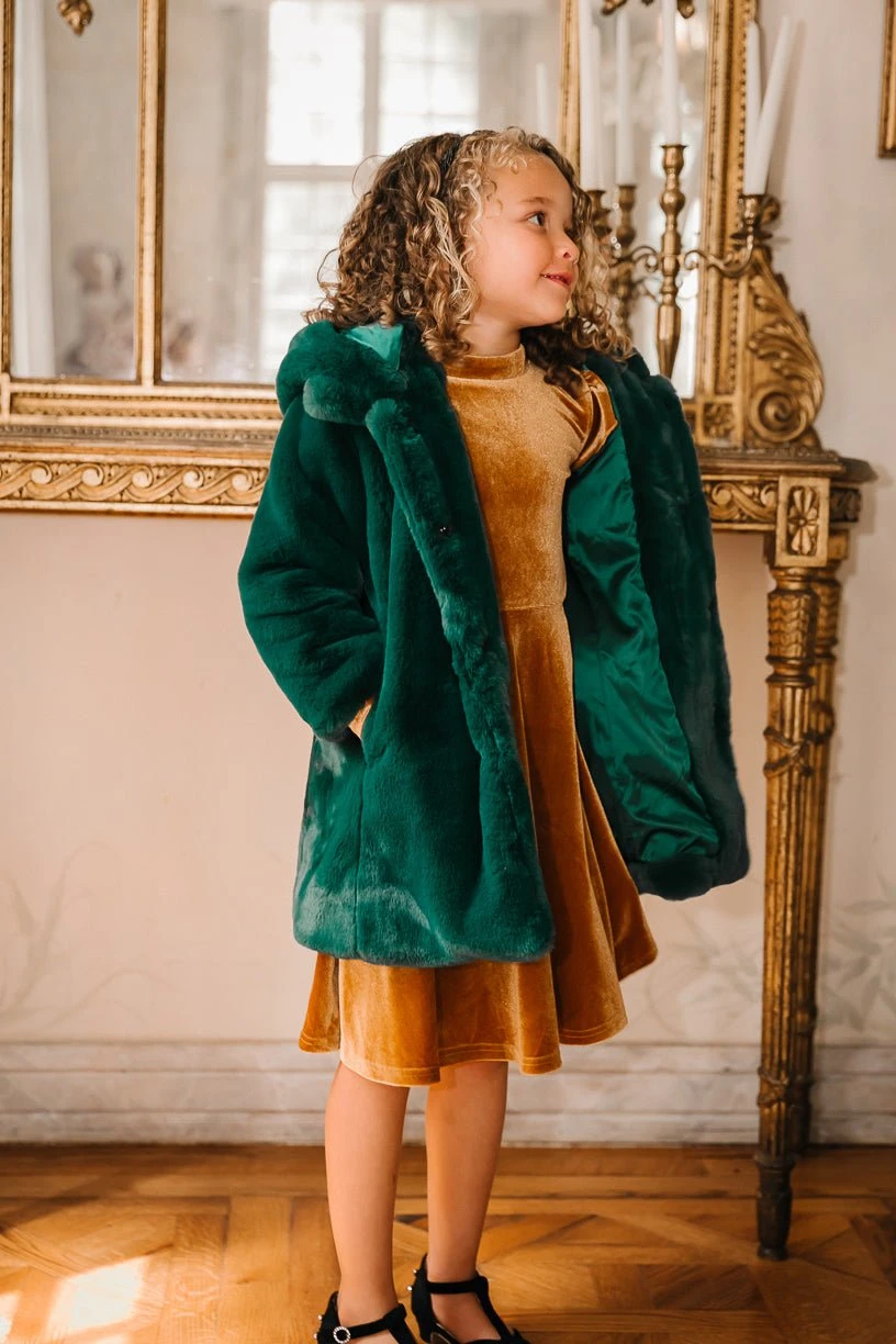 Mini Willa Coat In Green - FINAL SALE 7 Mini Willa Coat In Green - FINAL SALE - Image 7