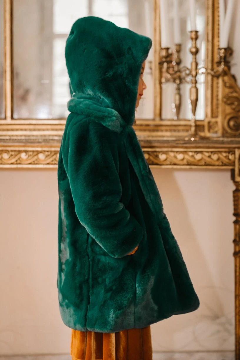 Mini Willa Coat In Green - FINAL SALE 6 Mini Willa Coat In Green - FINAL SALE - Image 6