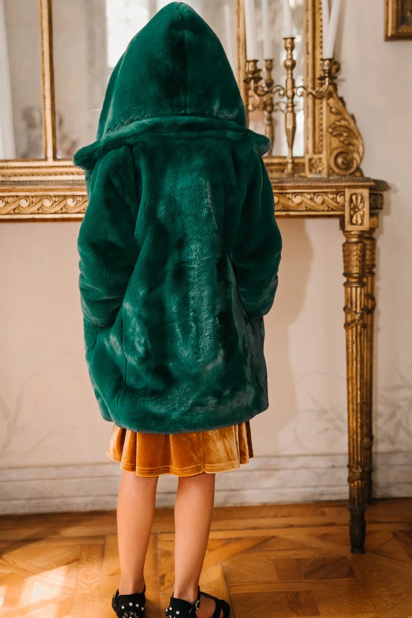 Mini Willa Coat In Green - FINAL SALE 8 Mini Willa Coat In Green - FINAL SALE - Image 8