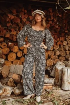 Willow Jumpsuit In Black Floral - FINAL SALE -Fashion Clothing Store willow 3 343229