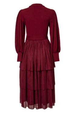 Cosette Midi Dress In Wine - FINAL SALE -Fashion Clothing Store wineCosette back 980454