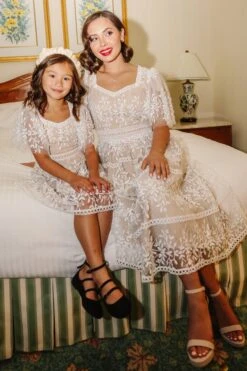 Venice Dress With Flutter Sleeves In Champagne - FINAL SALE -Fashion Clothing Store wweb Holiday CH2 venice white 7898 461577